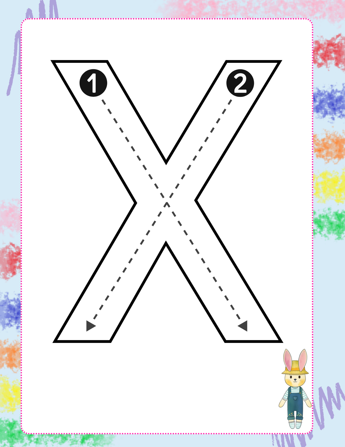 Cotton's Traceable Letters Activity