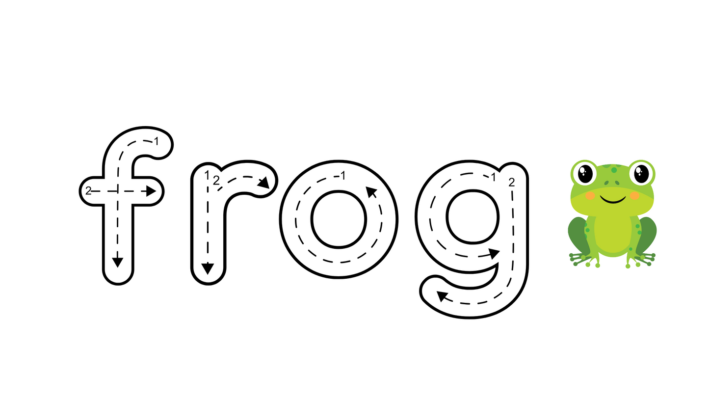 Learn to write FROG
