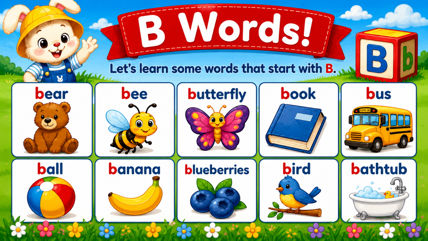 Cotton's Letter B Worksheets