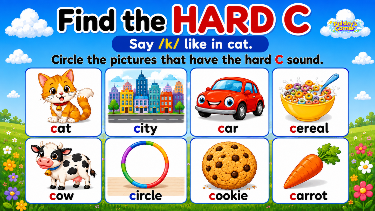 Cotton's Letter C Worksheets