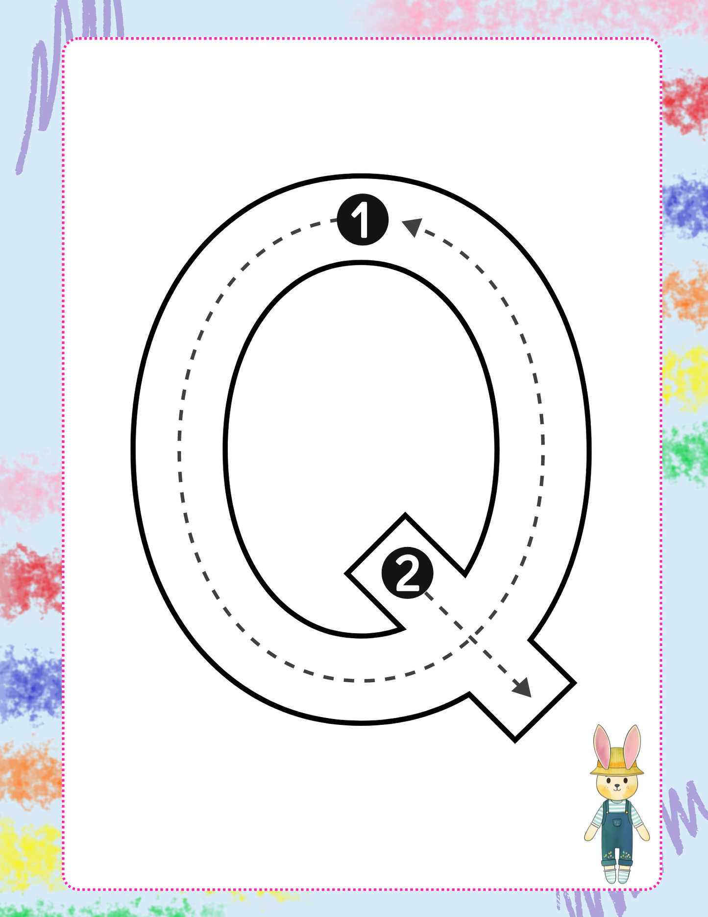 Cotton's Traceable Letters Activity