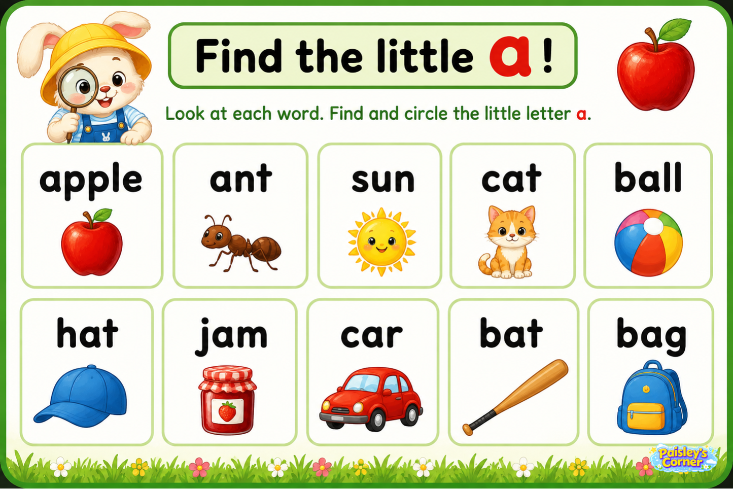Cotton's Letter A Worksheets