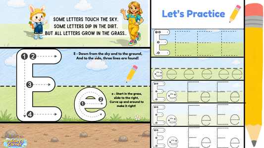 Cotton's Letter E Worksheets