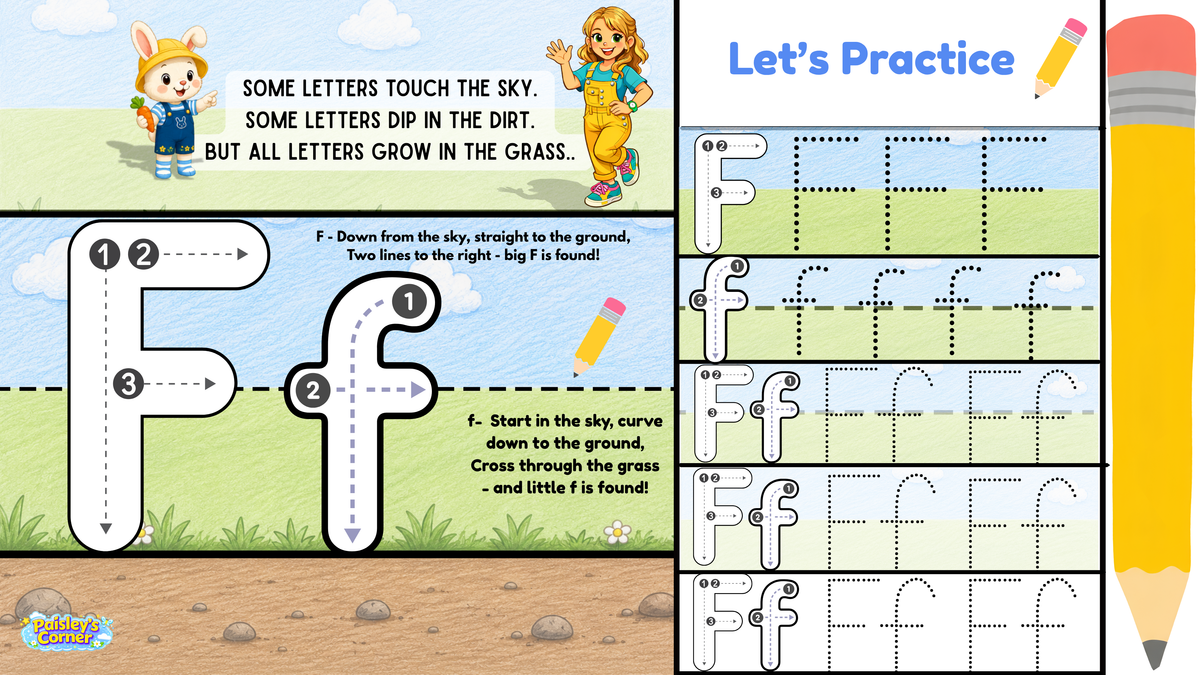 Cotton's Letter F Worksheets