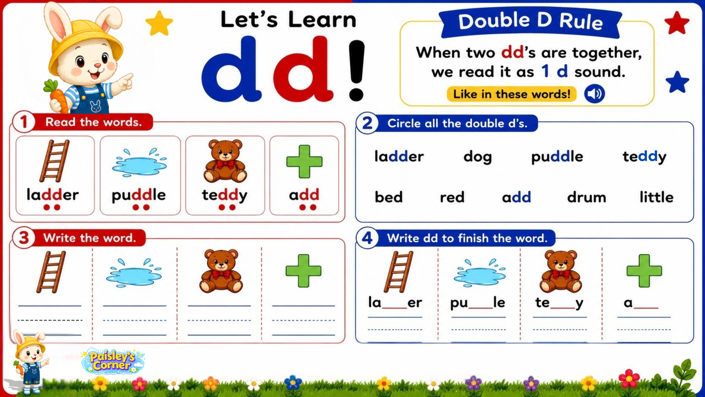 Cotton's Letter D Worksheets