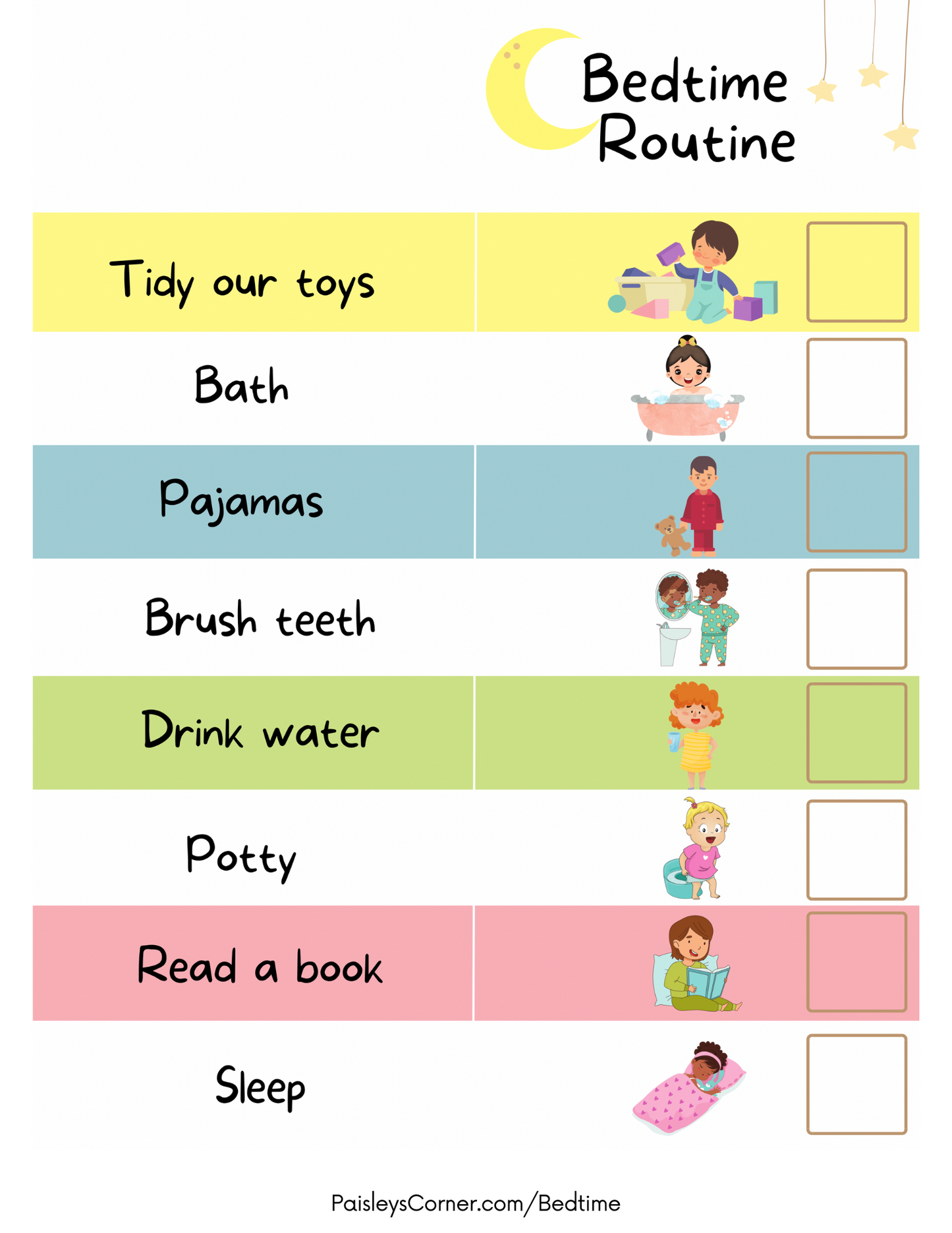 Bedtime Routine Planner