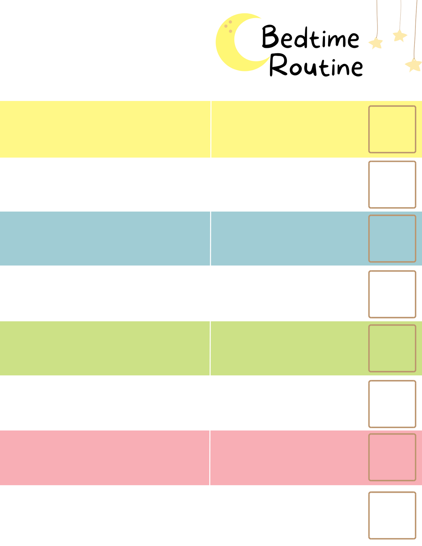 Bedtime Routine Planner